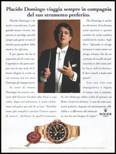 ROLEX GMT Master II Placido Domingo Opera Watch Magazine Print  Ad 1991