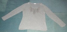 TRES BEAU PULL GRIS JACQUELINE RIU TAILLE 3 EN BON ETAT