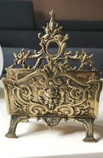 Porte Lettres/Courrier Art Nouveau. En Bronze Doré. Mascaron/Arabesques. 18x14cm