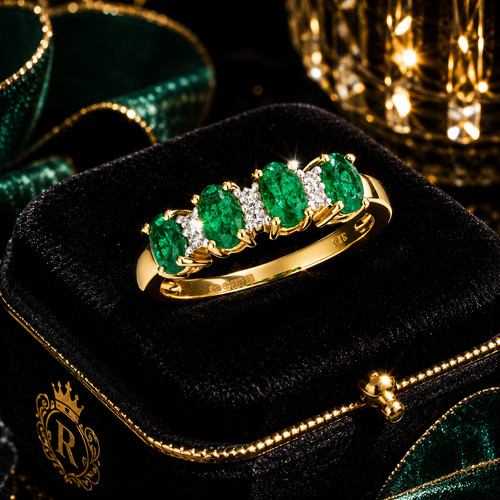 Ovale émeraude diamant - ovale,