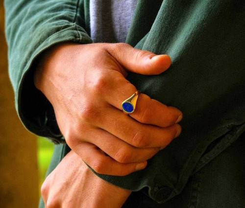Bague homme lapis lazuli - homme, lapis-lazuli