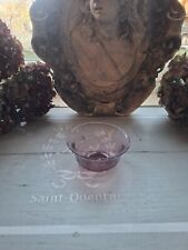 vintage petit bol  VERRE Soufflé BULLE BIOT signé  rose foncé