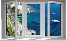 Sticker fenêtre trompe l'oeil