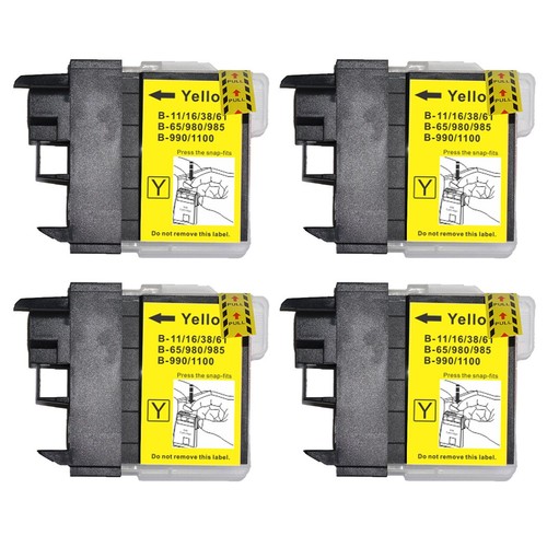 Cartouches encre jaune - 4, d'encre