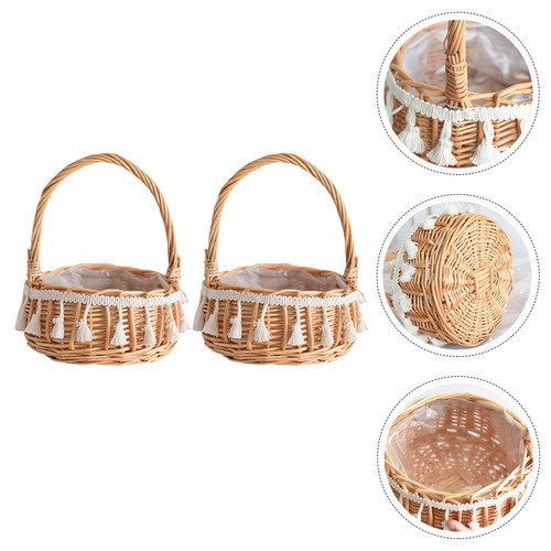 2 Pcs Panier De Fleurs Pique-