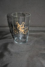 Verre gobelet ancien émaillé