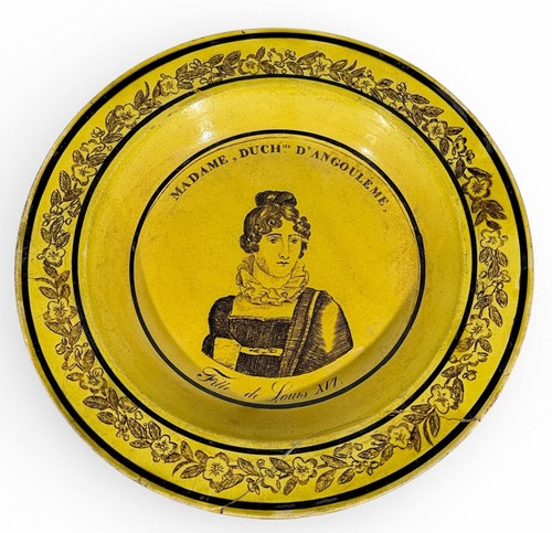 Assiette faïence jaune - en, de