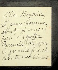 ✒ L.A.S Louise-Catherine BRESLAU peintre suisse au sculpteur Albert BARTHOLOME