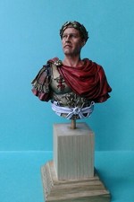 buste peint de l'Empereur Jules César 1/10 en résine
