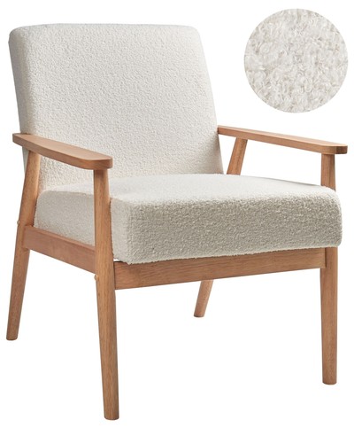 Fauteuil rétro bouclé - en,