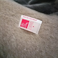 plaid en mohair brun de vian-tiran