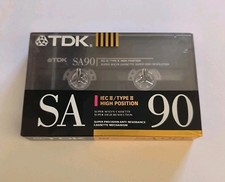 CASSETTE AUDIO K7 TAPE CASSETTE TDK SA90 90 MINUTES TYPE II HIGH POSITION NEUF