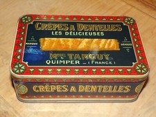 ANCIENNE BOITE CREPES A DENTELLES.  LES DELICIEUSES Mme TANGUY QUIMPER FRANCE