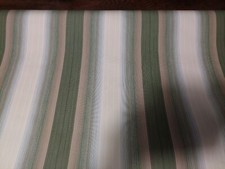 Coupon de toile transat store rayures vert beige 140 X 120 cm