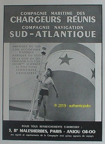 Publicite chargeurs reunis sud - reunis,