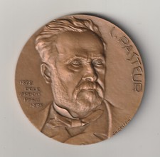 Médaille,  LOUIS PASTEUR - "