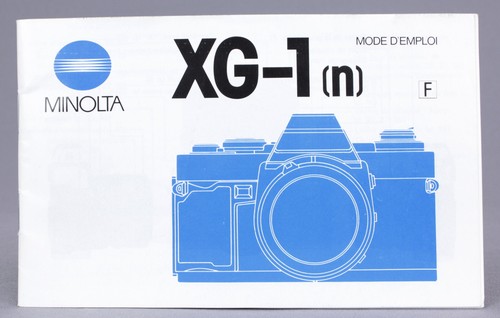 Mode emploi pour minolta - pour,