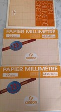  papier millimétré CANSON format A4 - état comme neuf - 21x29,7cm 72g/m2 
