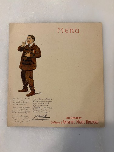 Ancien menu restaurant - , pub