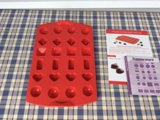  MOULE A CHOCOLATS SILICONE + FICHE RECETTE  TUPPERWARE NEUF