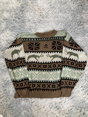 Pull vintage 90s motif cerf