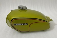 Honda CL350 Scrambler 1973 Candy Panther Gold Paint Steel Gas Tank + Cap +...