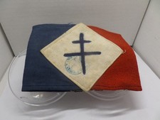 Brassard FFI,  Maquis , Liberation,  Fabrication type Alger , brassards , WW2,