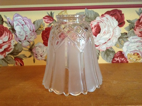 Vintage frosted etched - , tulip