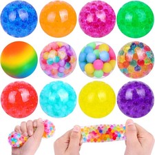 Lot de 12 balles anti-stress de 5 à 6 cm avec boule deau pour le TDAH, soulag...