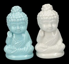 Sel & Et Poivrières - Bouddha Blanc Turquoise - Décoration Aménagement Feng Shui