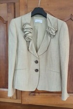Magnifique veste courte Anne BELIN, couleur écru/paille, état neuf, 40/42