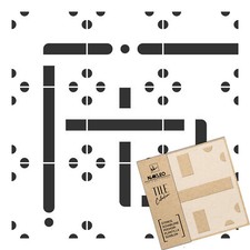 PAREDES 6 pcs Pochoir en PLASTIQUE réutilisable pour tuiles // Géométrique 