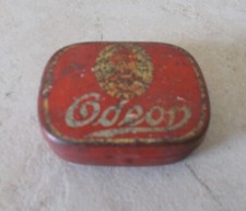 Ancienne boite aiguilles de Gramophone ODEON Rouge vintage France vtg #3