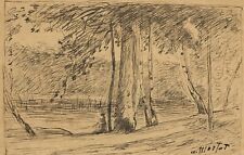 ALPHONSE ALEXIS MORLOT PEINTRE ELEVE DE COROT / DESSIN ORIGINAL