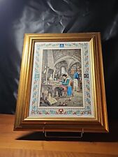 Tableau porcelaine peint main/Pierre De Hugo Les Vieux Métiers/Céramique Émaillé