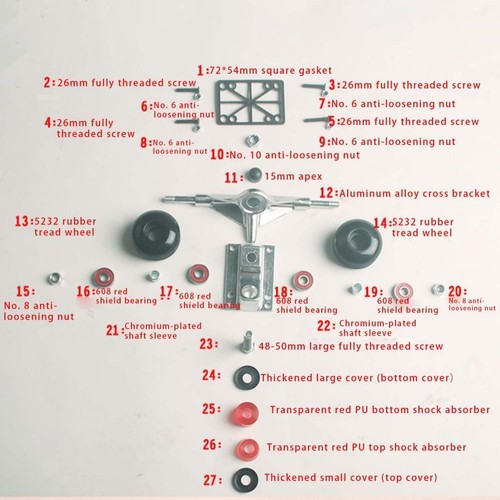 Skateboard truck and wheel - and,