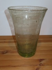 Grand vase en verre bullé