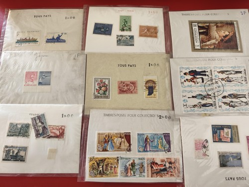 Lot anciens timbres monde - lot,