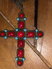Poggi collier croix vintage