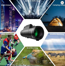 Monoculaire 40x60 Puissant Jumelles Haute Qualité Zoom Télescope HD Chasse Sport