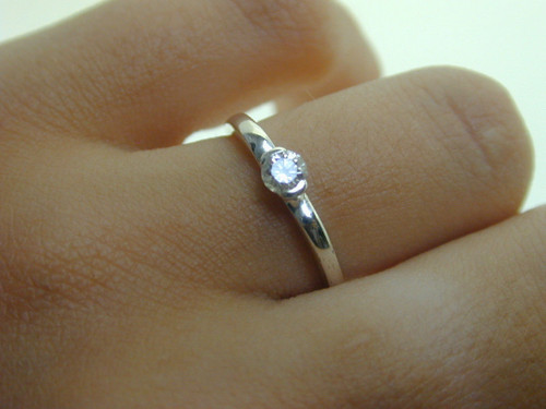 Bague solitaire engagement - bague, d’engagement