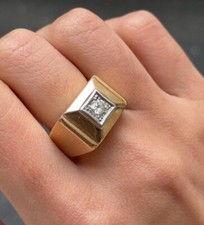 Bague Tank en Or 18 K et