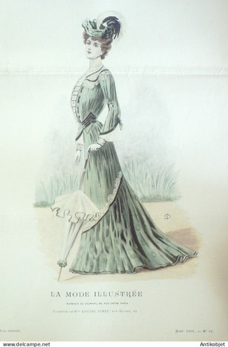 Gravure mode illustree 1901 - gravure,