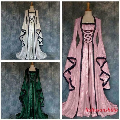 Womens retro medieval dress - womens,