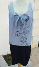 Robe la mode est a vous LMV taille 44 46  2 en 1 bas noir haut rayé TBE caliente