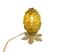 Lampe de veilleuse Grappe En Verre Murano Avec Pied Bronze feuille de chêne