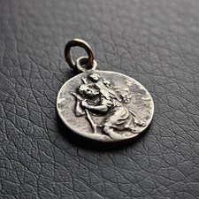 Médaille protection Saint Christophe voiture ancienne automobile porte bonheur