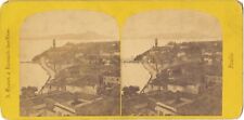 Lesa Lago Maggiore Italie Italia Photo Braun Stereo Vintage albumine ca 1865
