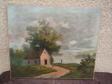 Tableau ancien huile toile