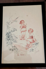 Gravure encadrée et signée